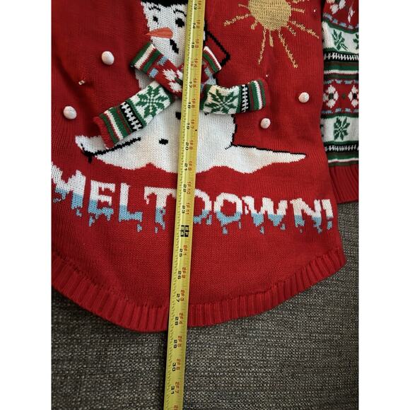 I’m Having A Meltdown - Women’s Light-up Christmas Sweater, Sz S (3-5) Flaw - Picture 10 of 13